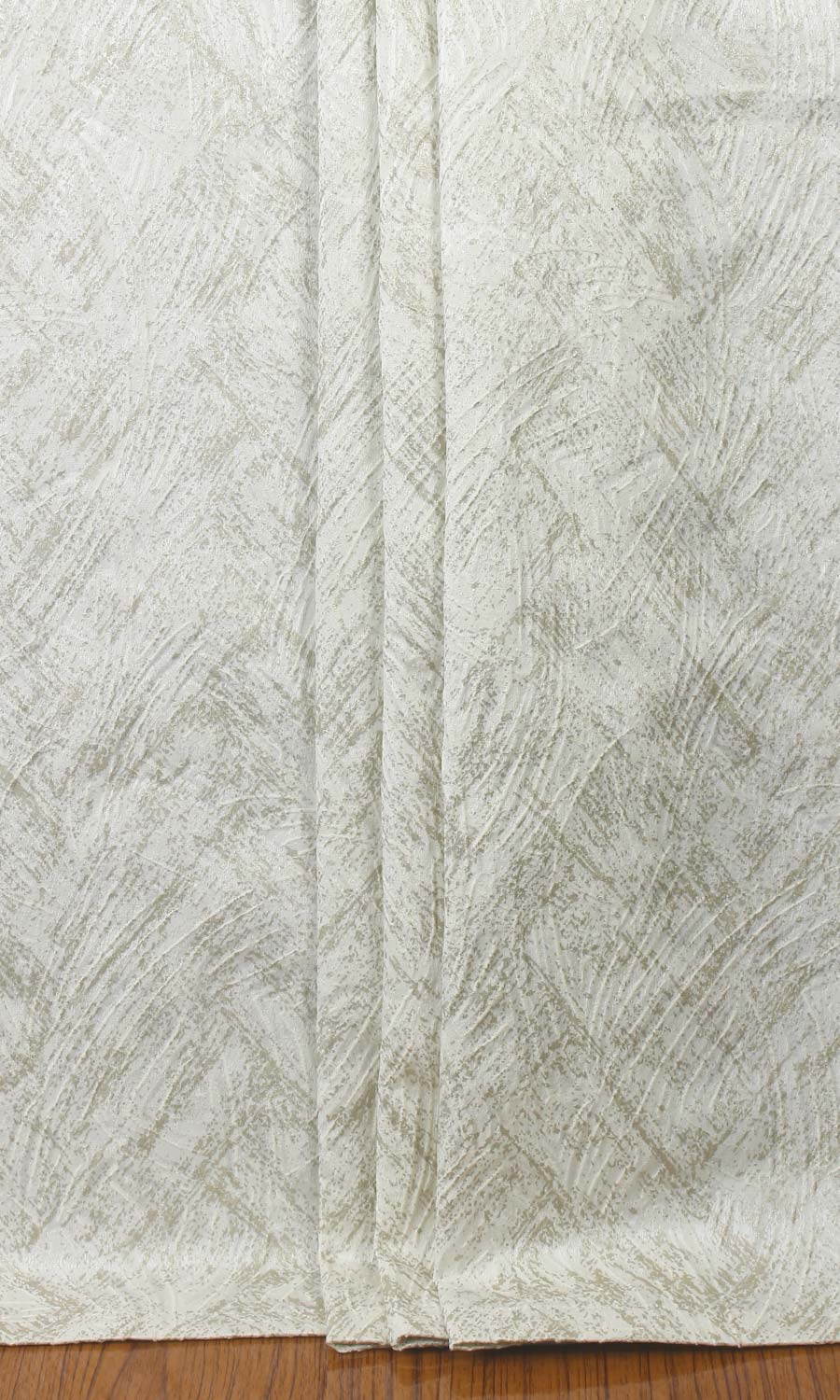Patterned Poly-Cotton Home Textile Fabric Material By the Yard (Pale Beige/ Cream)