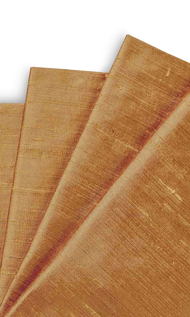 Dupioni Silk Window Treatments Fabric By the Yard (Saffron Orange)