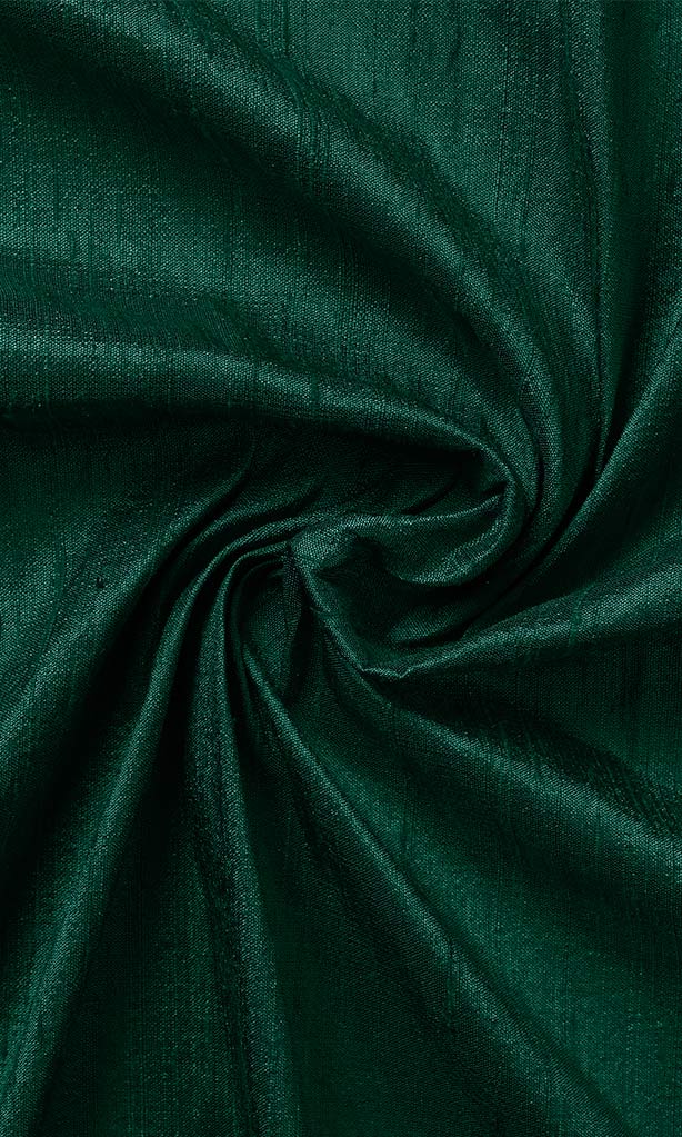 Pure Silk Home Décor Fabric By the Yard (Hunter Green)