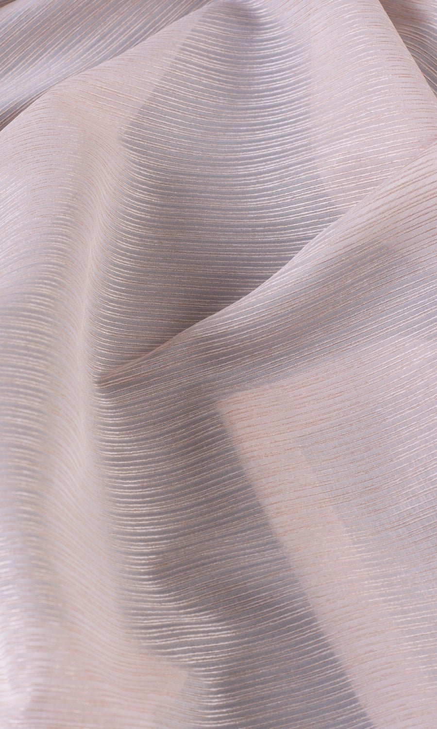 Striped Sheer Fabric Sample for Roman Blinds & Shades (Pastel Pink)