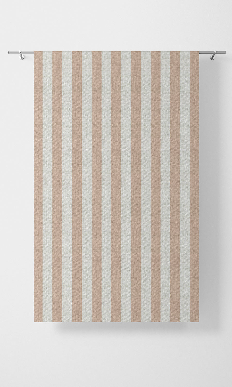 Modern Striped Home Textile Fabric Material By the Metre (Blush Pink/ White)