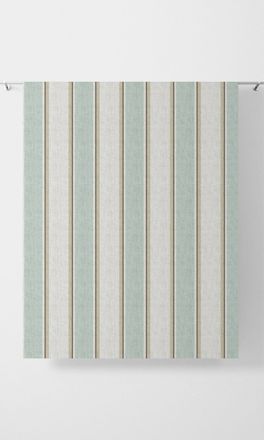 Modern Striped Home Décor Fabric Sample (Duck Egg Blue/ White)