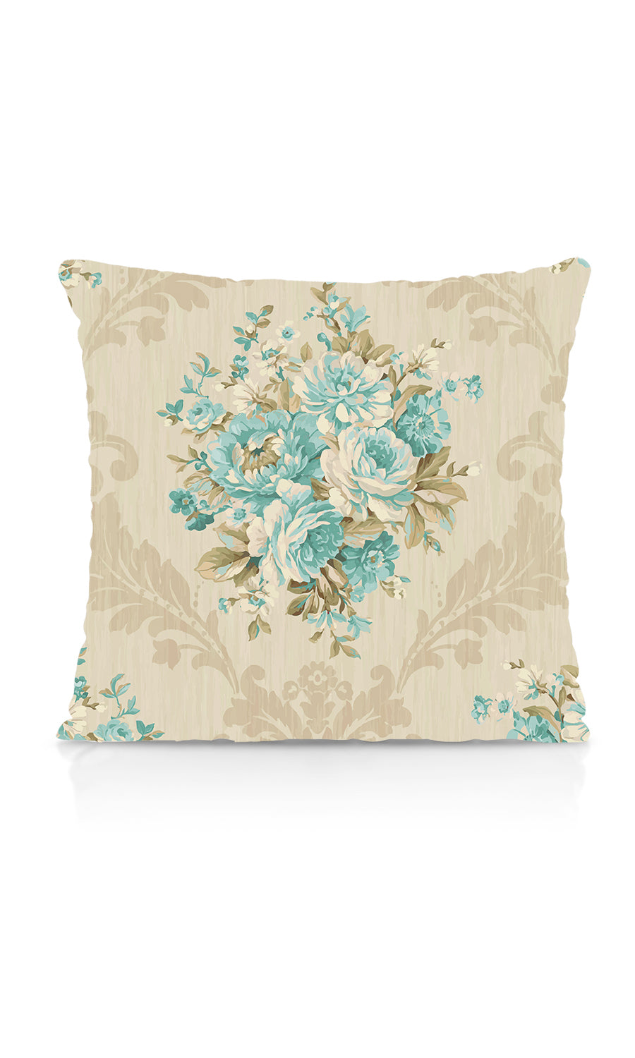 Floral Dimout Fabric Material By the Yard (Blue/ Ivory)
