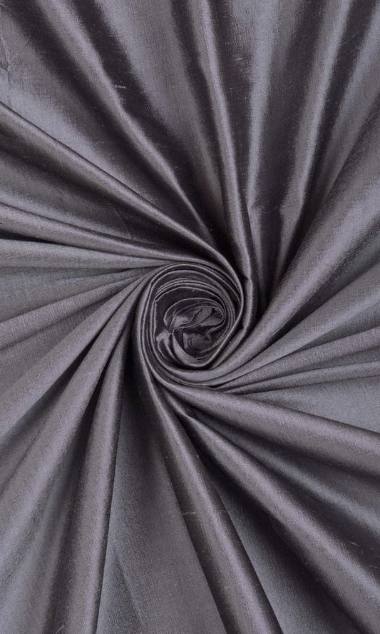 Shantung Silk Home Décor Fabric By the Yard (Grey/ Purple)