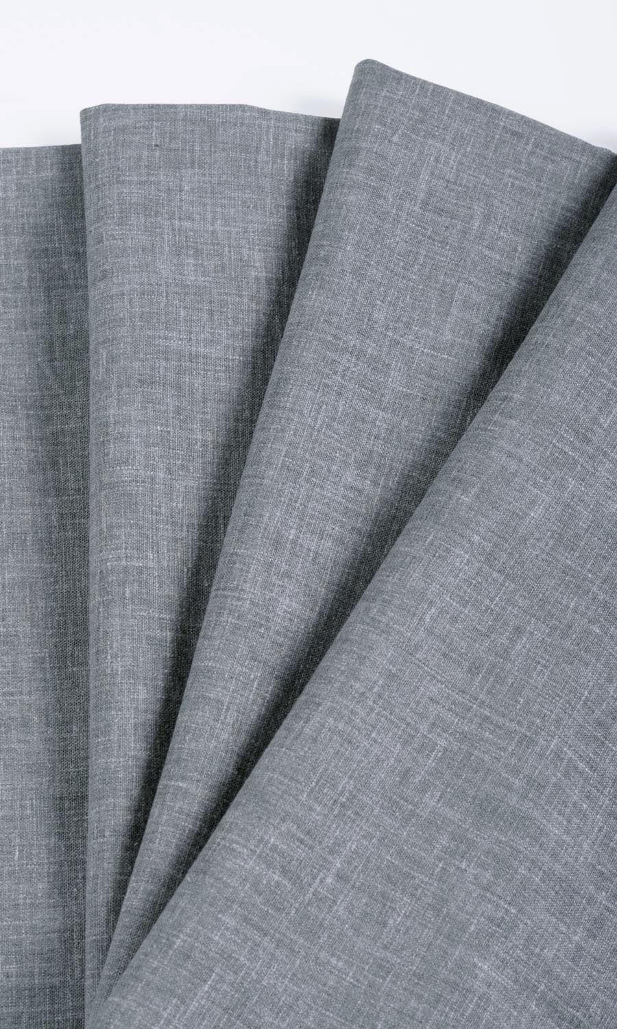 Linen Texture Home Décor Fabric By the Yard (Steel Grey)