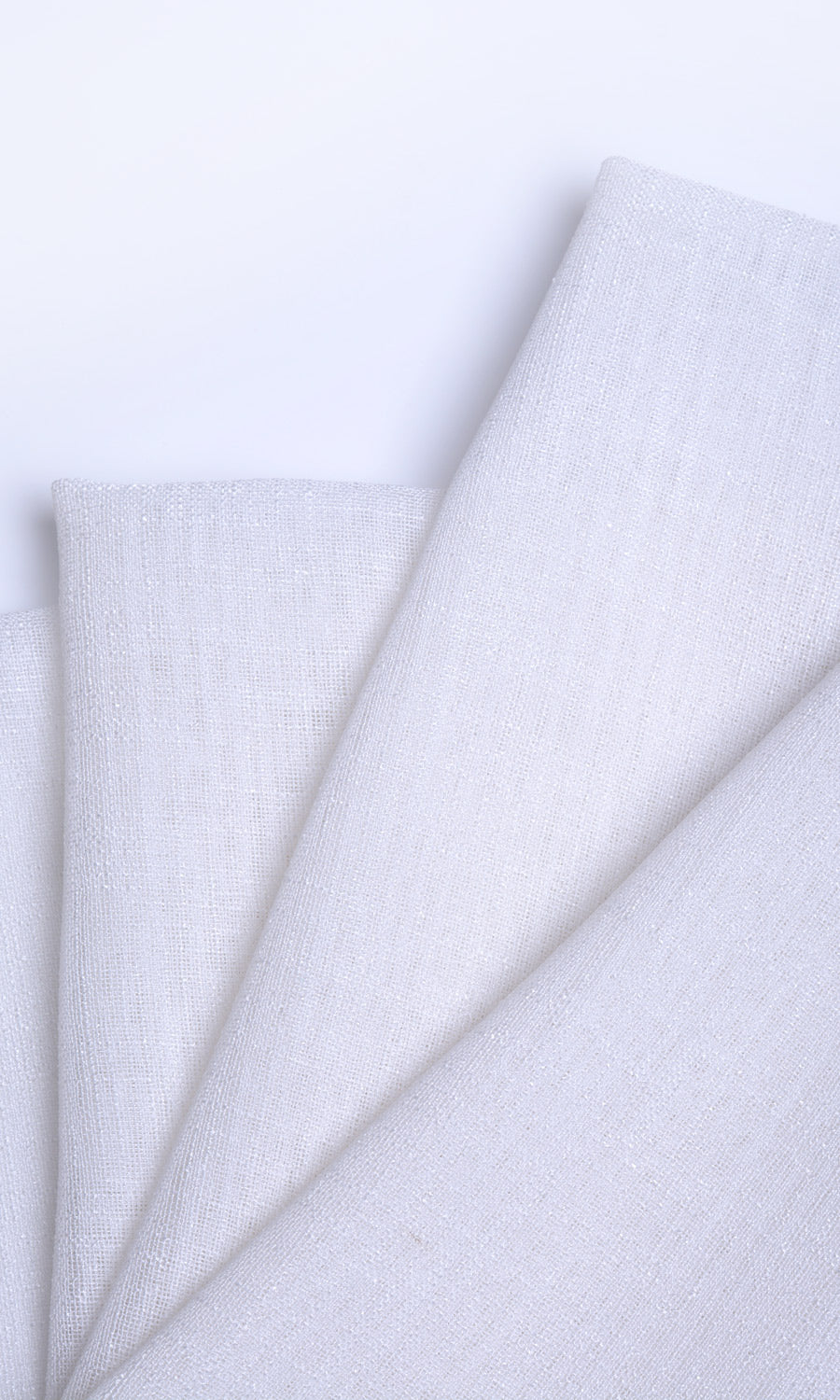 Sheer Linen Fabric Material By the Yard (White/ Ivory)