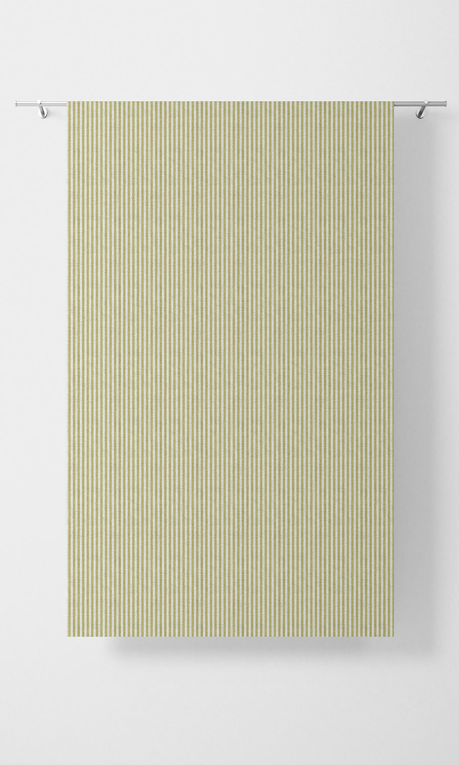 Striped Fabric Material By the Yard (Green/ White)