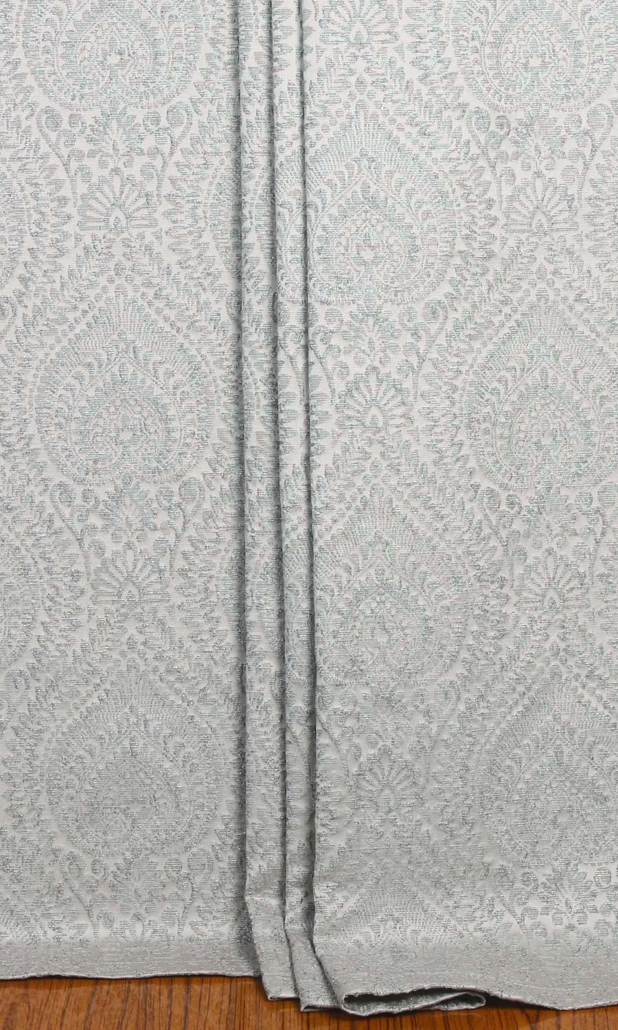 Textured Floral Home Textile Fabric Material By the Yard (Silver Grey)