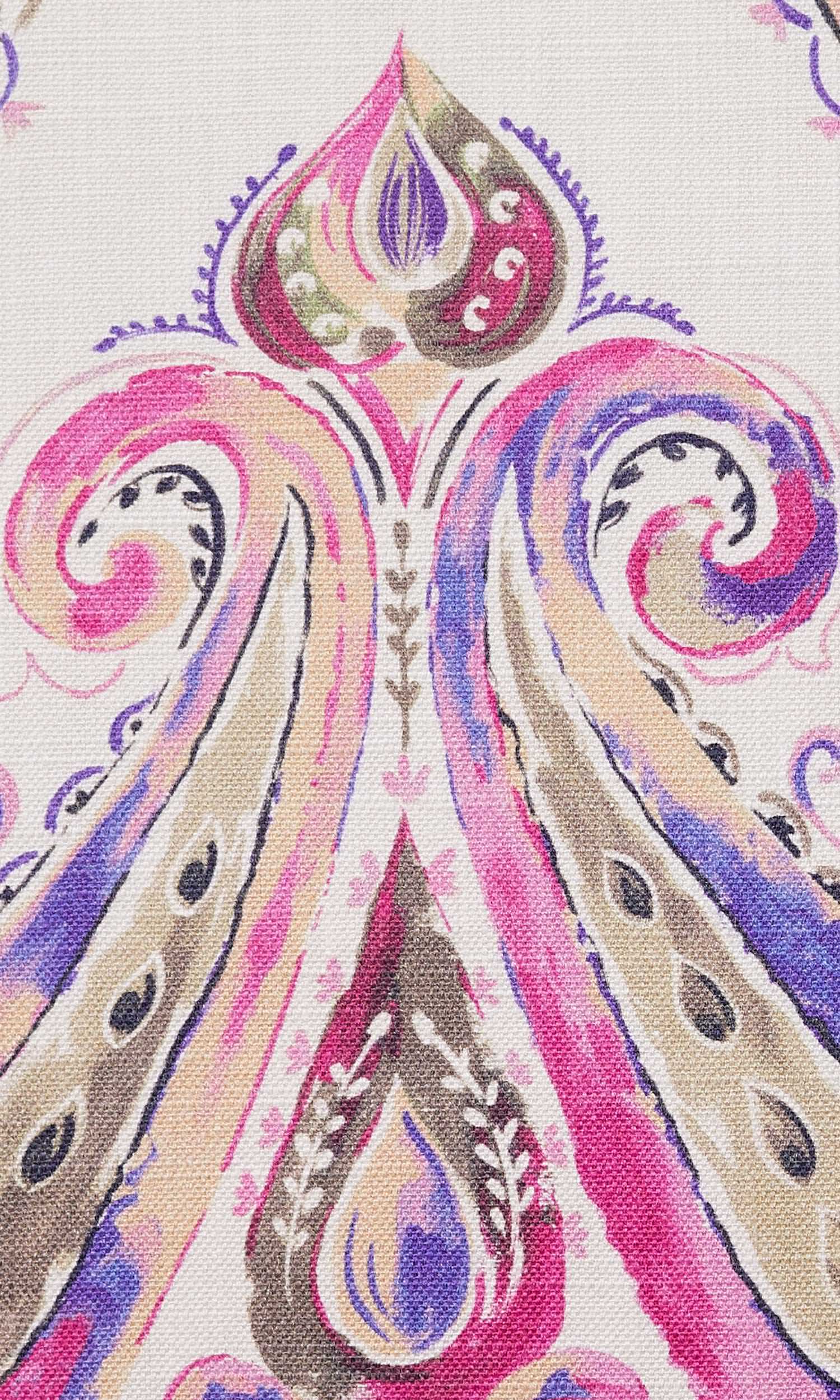 Paisley Print Home Textile Fabric Material By the Yard (Pink/ Purple)