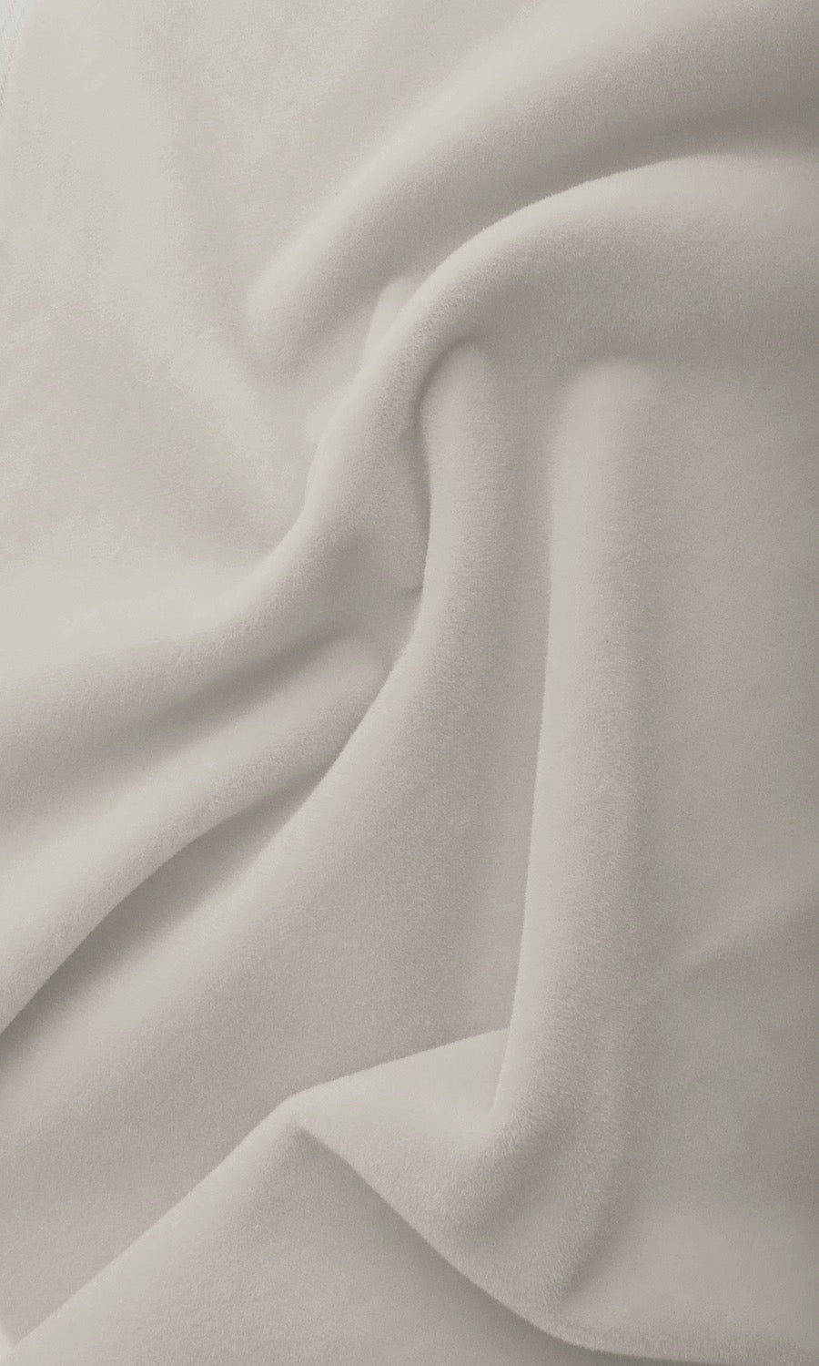 Velvet Home Textile Fabric Material By the Yard (Warm White)