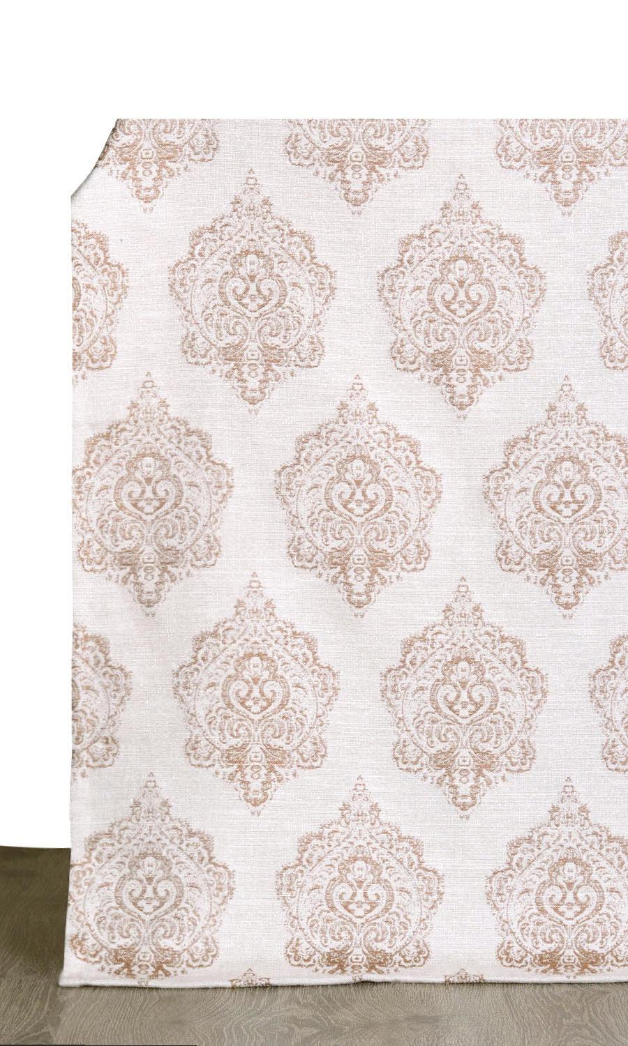 Patterned Home Décor Fabric By the Yard (White/ Mocha Brown)