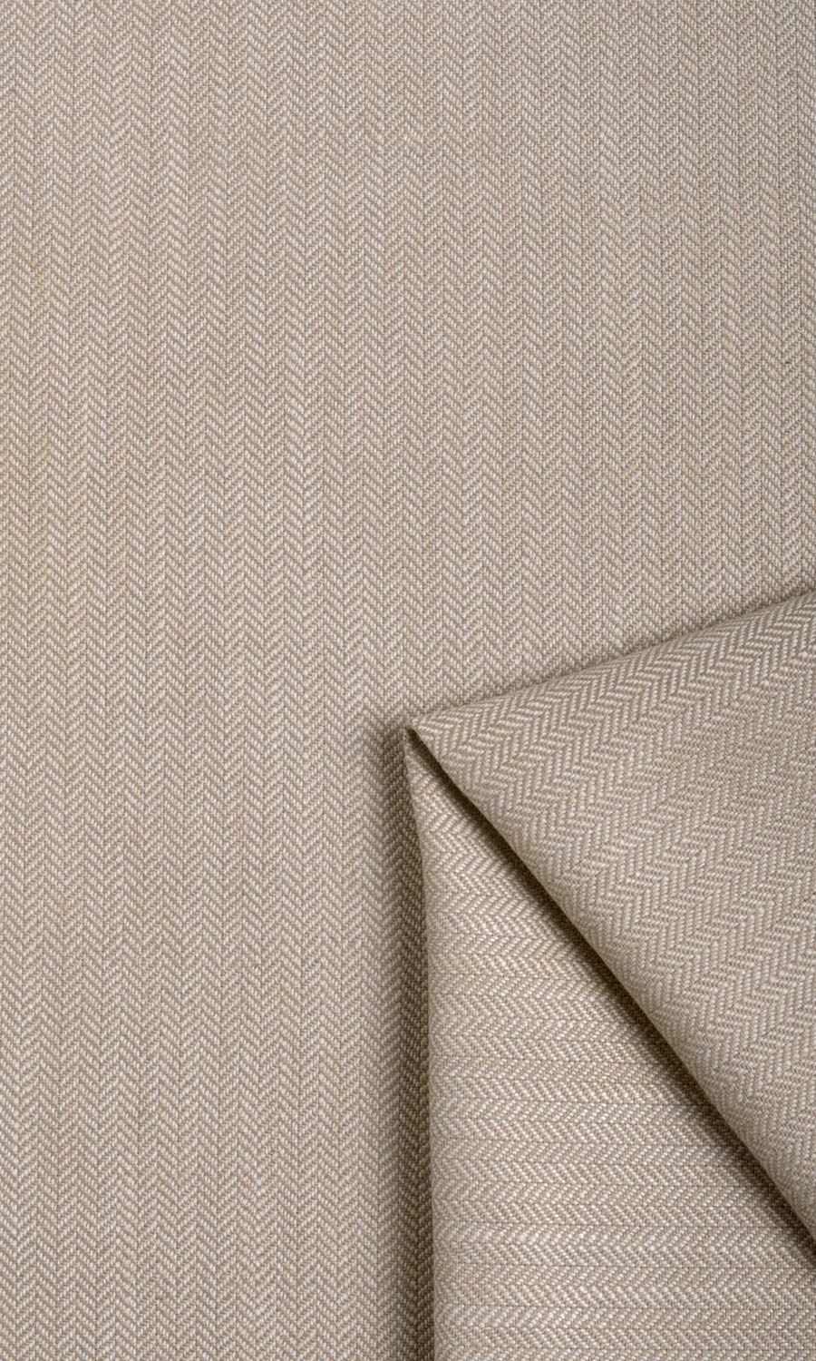 Herringbone Textured Window Treatments Fabric By the Yard (Pale Brown)