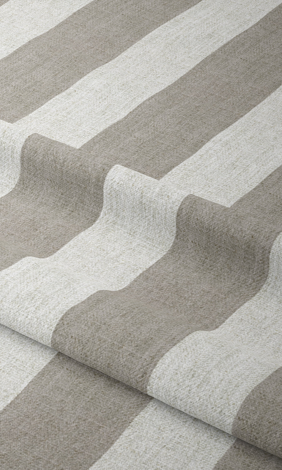 Striped Home Textile Fabric Material Sample (Grey)
