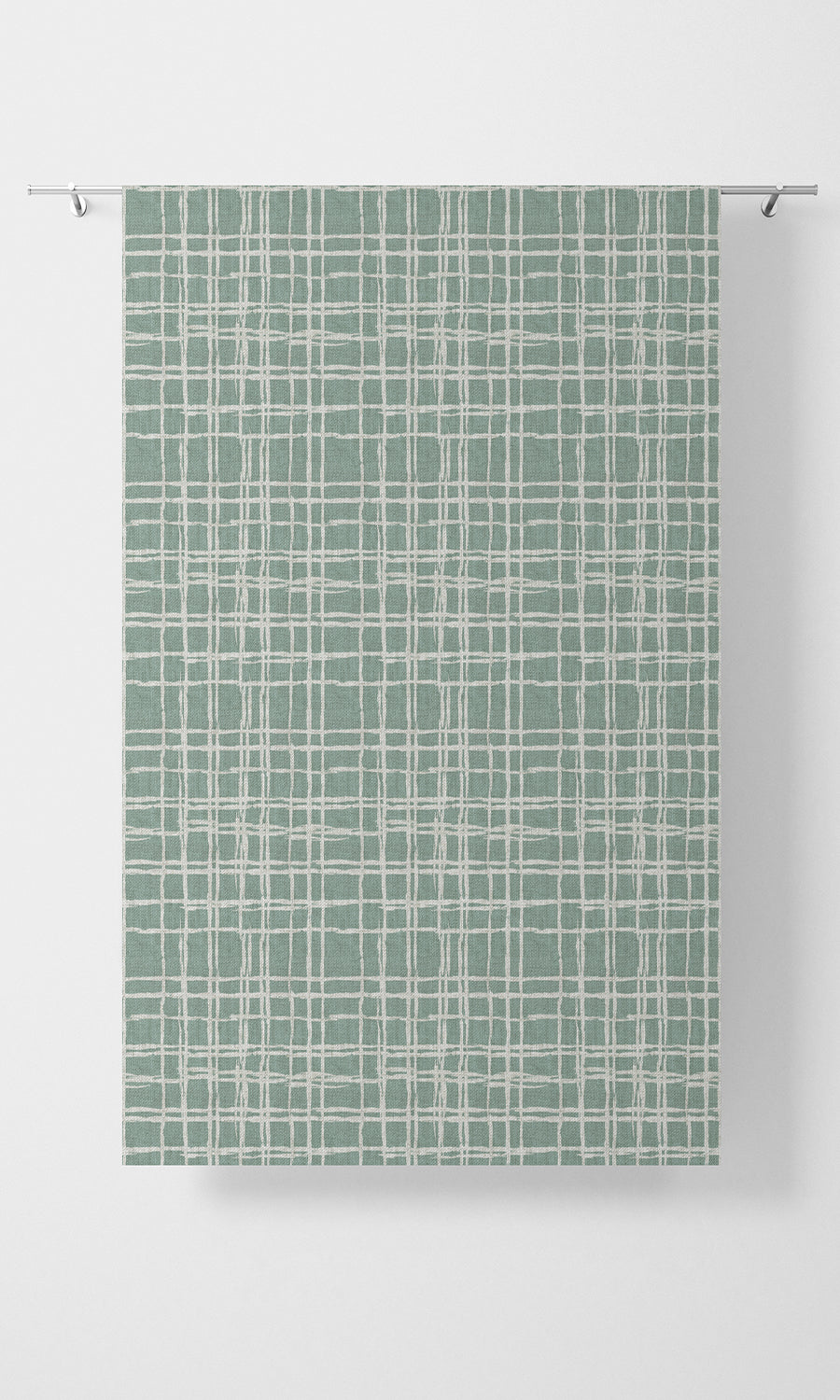 Abstract Print Home Textile Fabric Material By the Metre (Duck Egg Blue/ White)