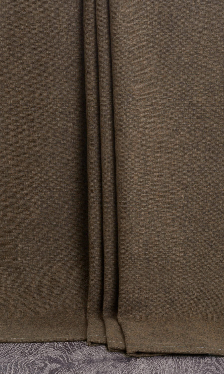 Poly-Linen Window Treatments Fabric By the Yard (Umber Brown/ Cedar Brown)