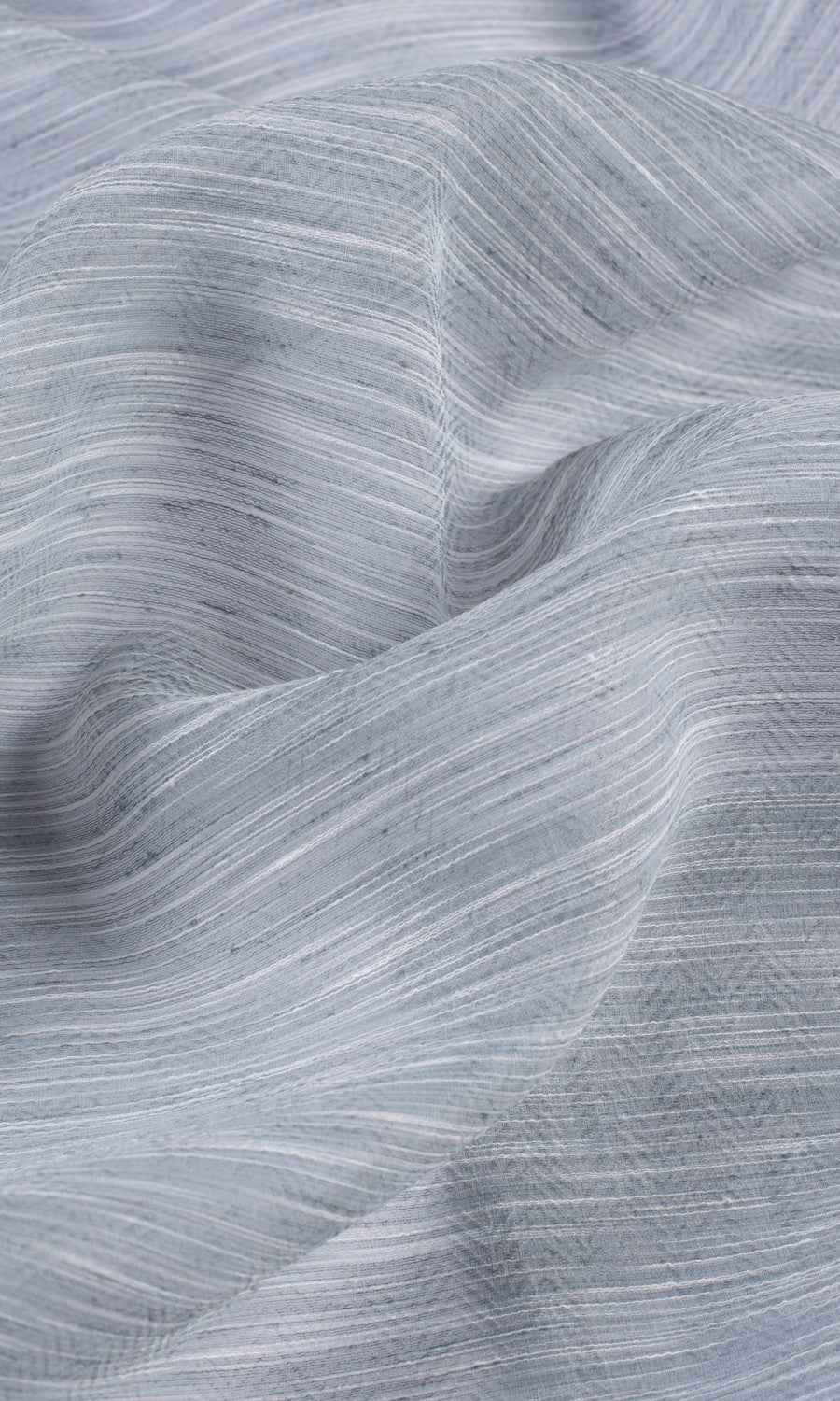 Textured Sheer Home Décor Fabric By the Yard (Grey/ Blue)