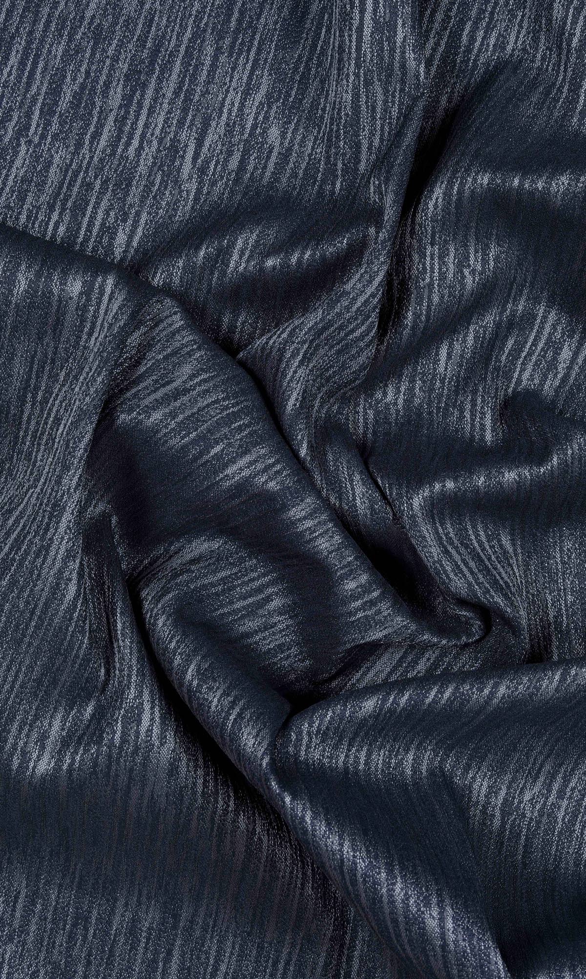 Textured Window Treatments Fabric By the Yard (Navy Blue)