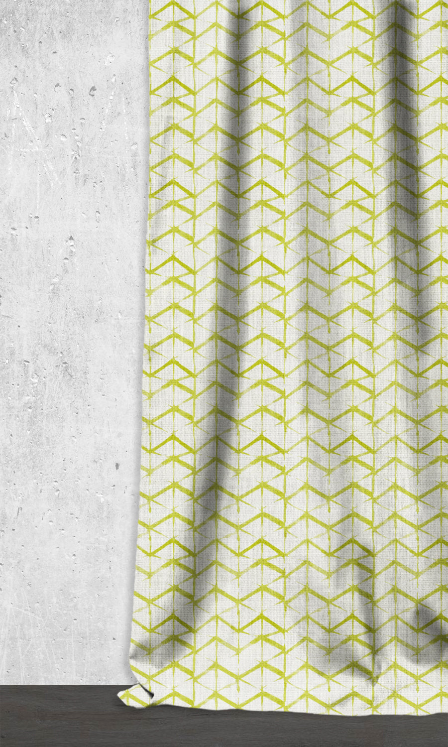 Bow-Arrow Patterned Home Décor Fabric By the Metre (White/ Pear Green)