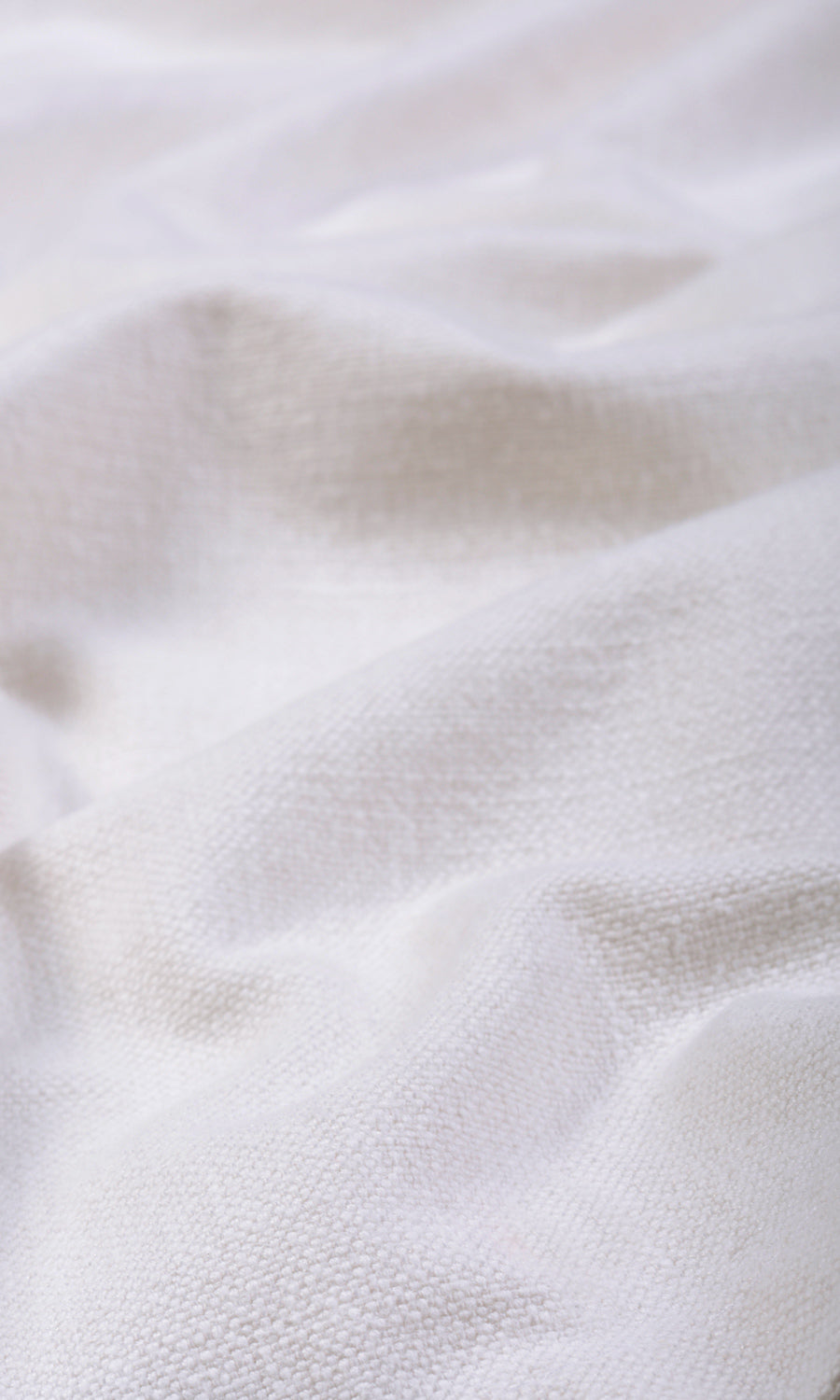 Linen Blend Fabric Material By the Yard (White)