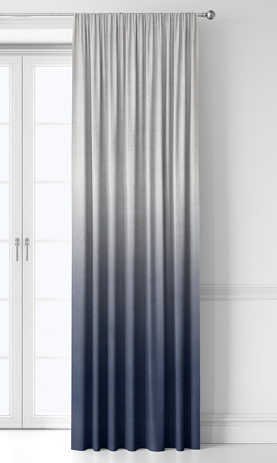 2-Tone Ombre Home Décor Fabric By the Yard (Navy Blue)