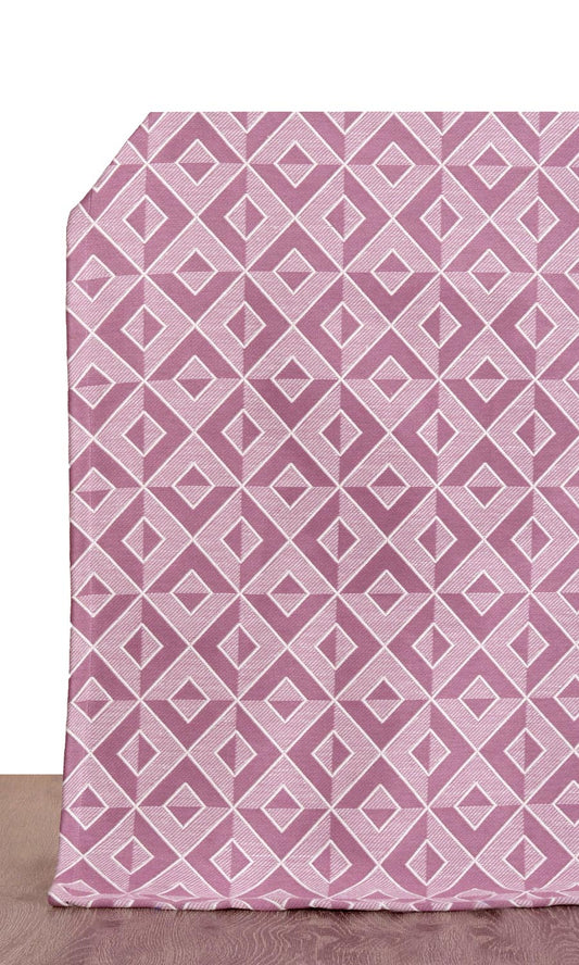 Diamond Patterned Jacquard Roman Blinds (Pink)
