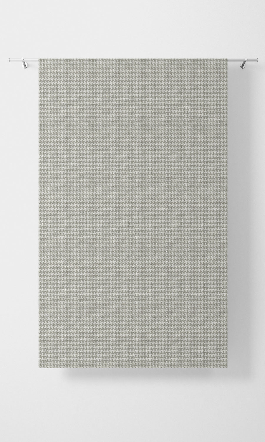 Houndstooth Print Home Textile Fabric Material By the Metre (Grey/ White)