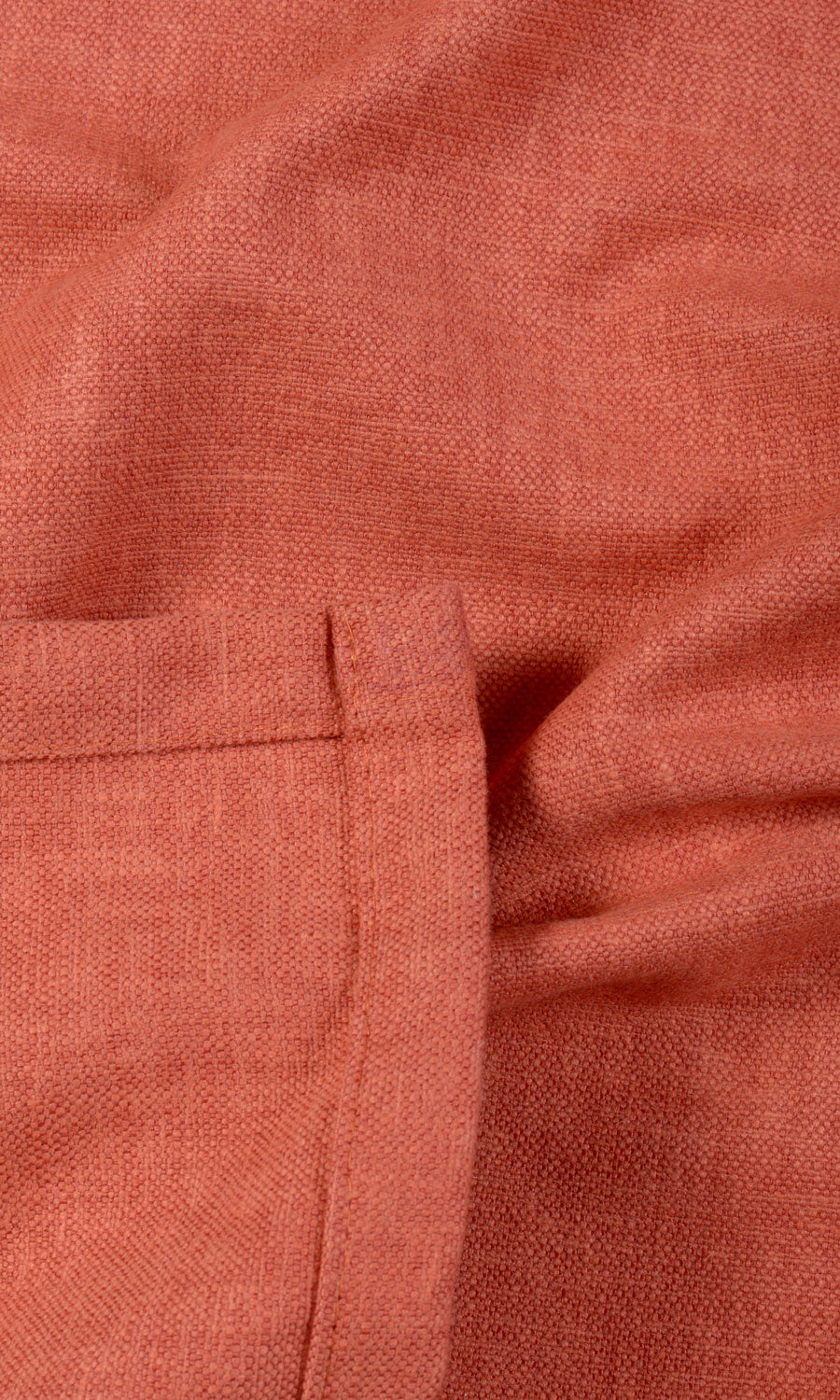 Linen-Blend Window Treatments Fabric By the Yard (Orange)