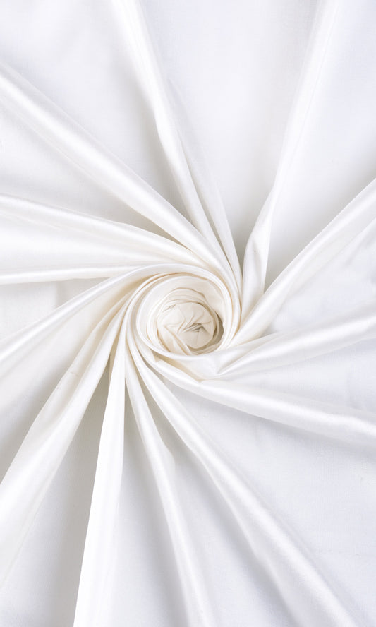 Shantung Silk Home Décor Fabric By the Yard (White)