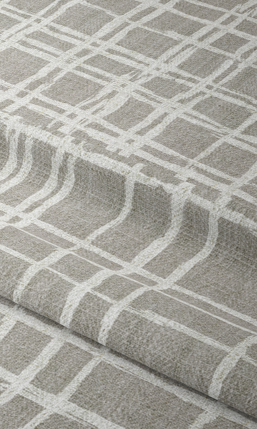 Abstract Patterned Window Treatments Fabric By the Metre (Grey/ White)