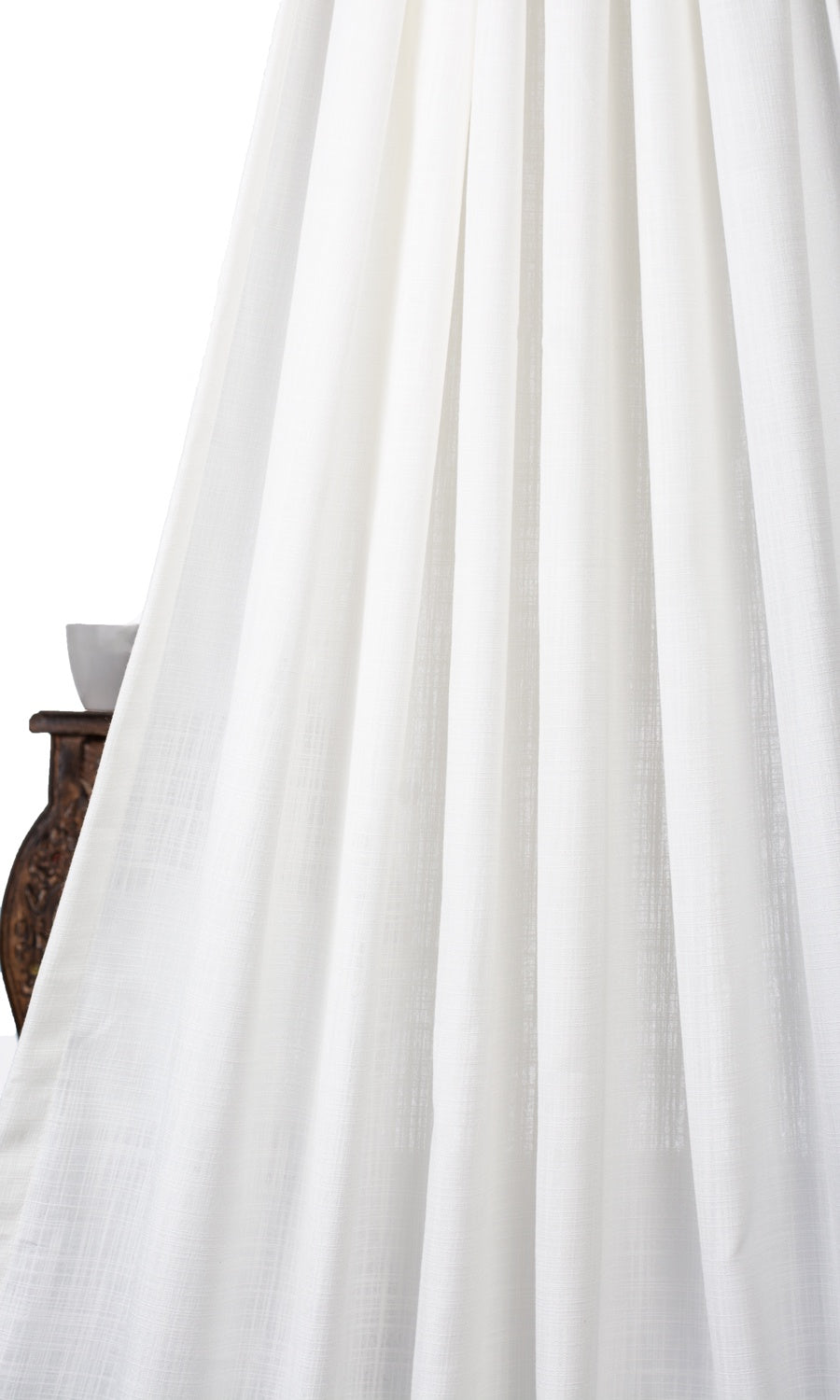 Semi-Sheer Home Textile Fabric Material By the Yard (White)