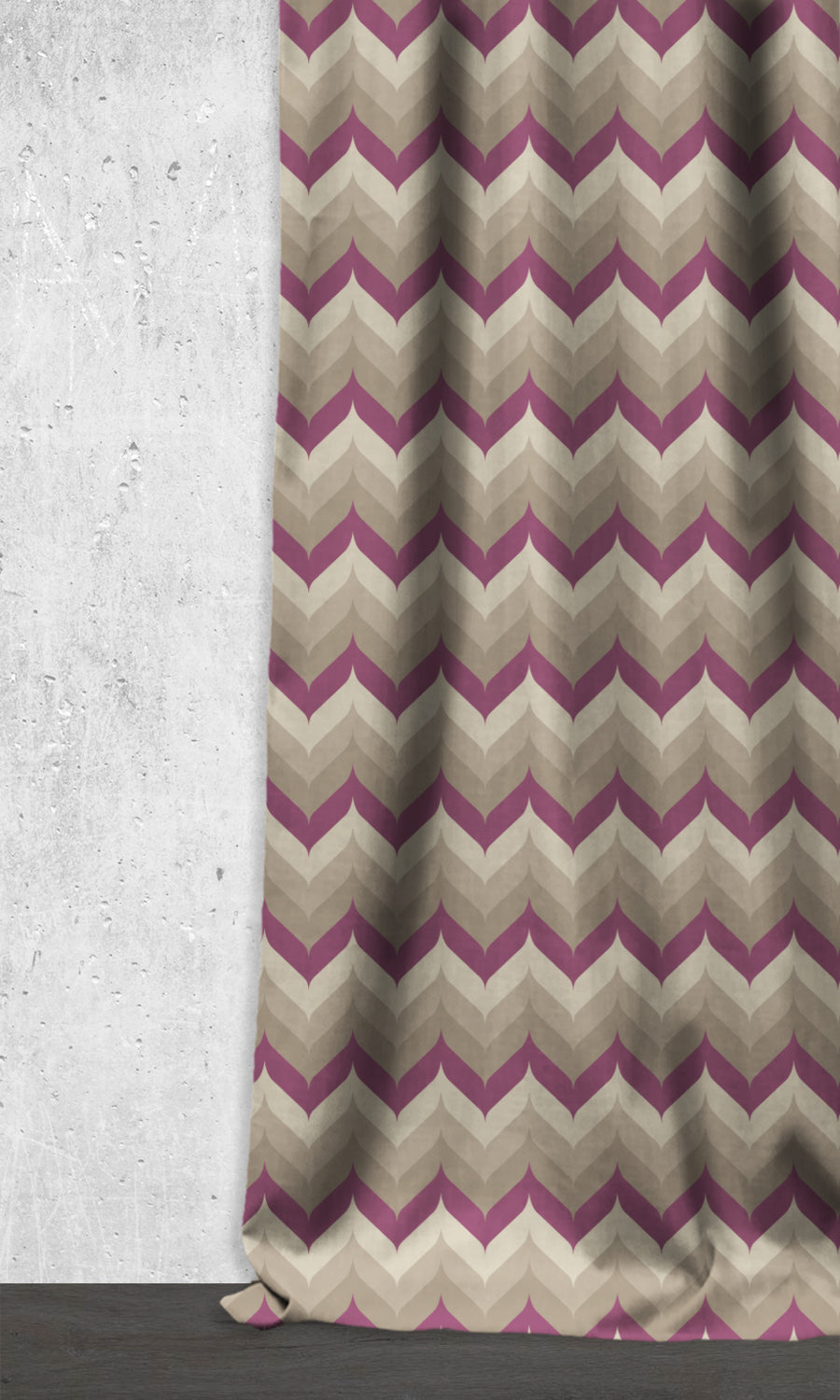 Light Blocking Home Décor Fabric By the Yard (Purple/ Ivory/ Grey)