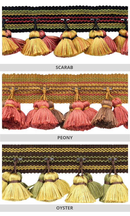 Window blinds border trim with tassels