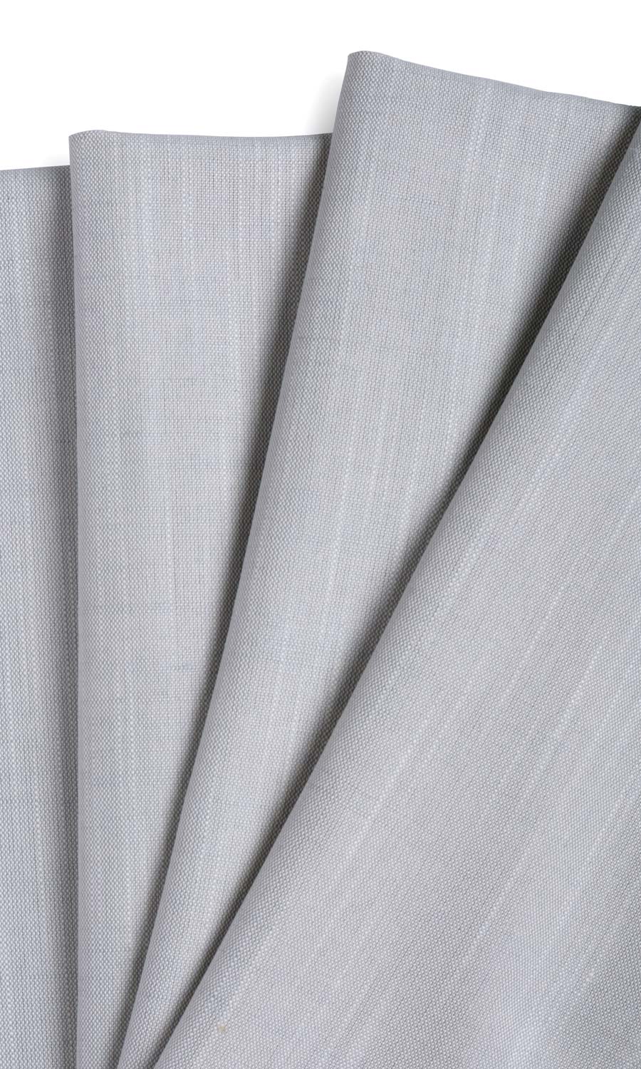 Plain Linen Texture Window Treatments Fabric By the Yard (Silver Grey)