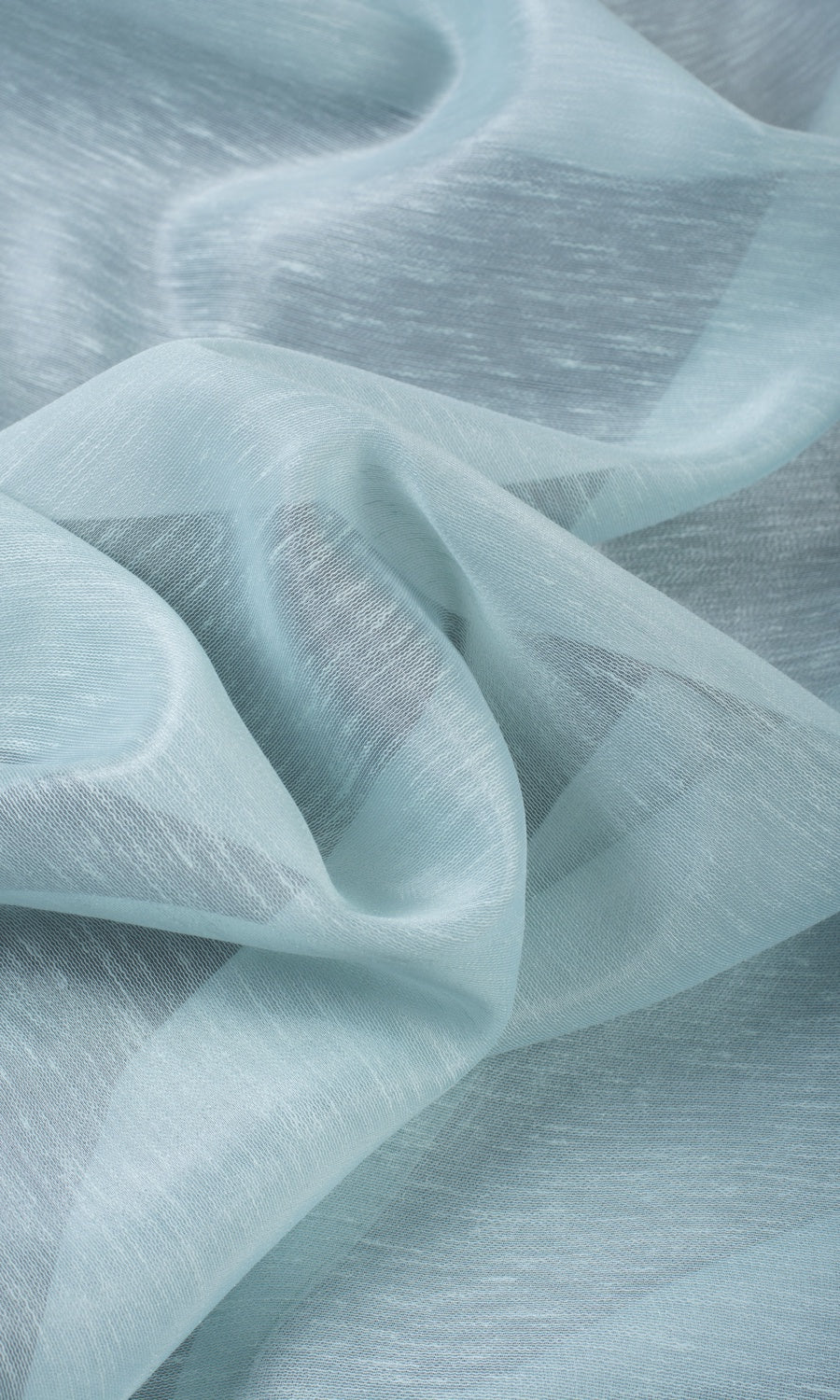 Textured Sheer/ Voile Fabric Material By the Yard (Light Blue)