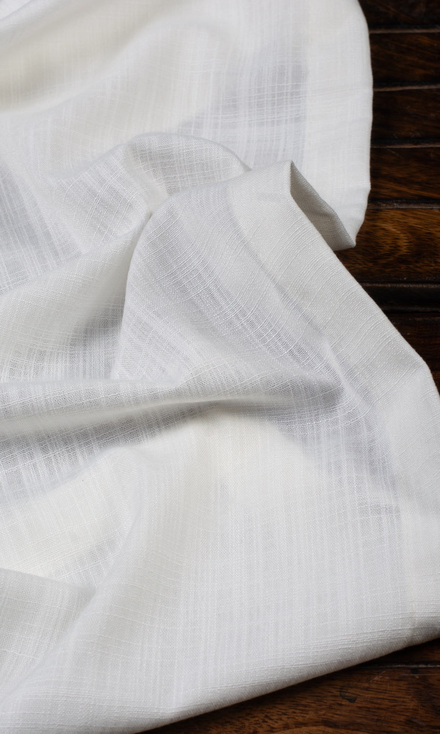 Semi-Sheer Fabric Sample for Roman Blinds & Shades (White)