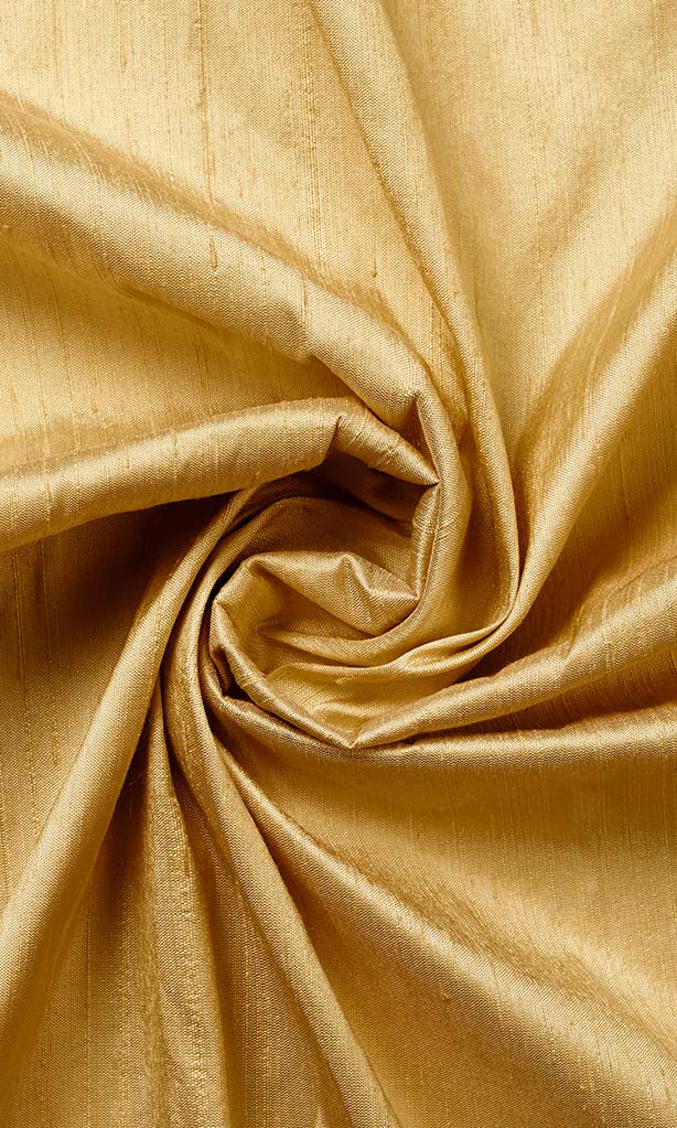 Pure Silk Home Décor Fabric By the Yard (Golden Yellow)