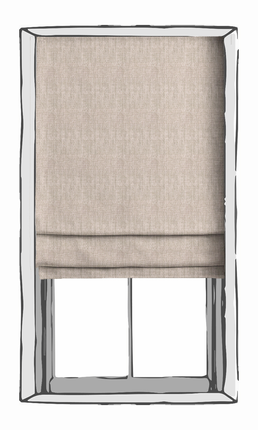 Herringbone Textured Window Treatments Fabric By the Yard (Pink)