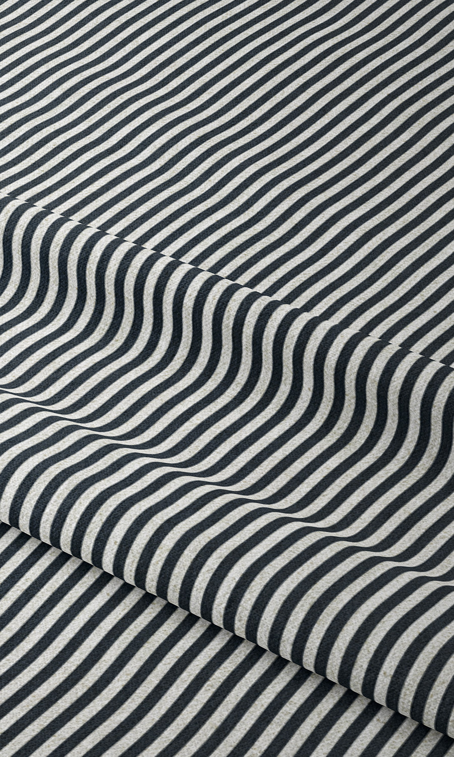 Modern Striped Window Treatments Fabric Sample (Midnight Blue)