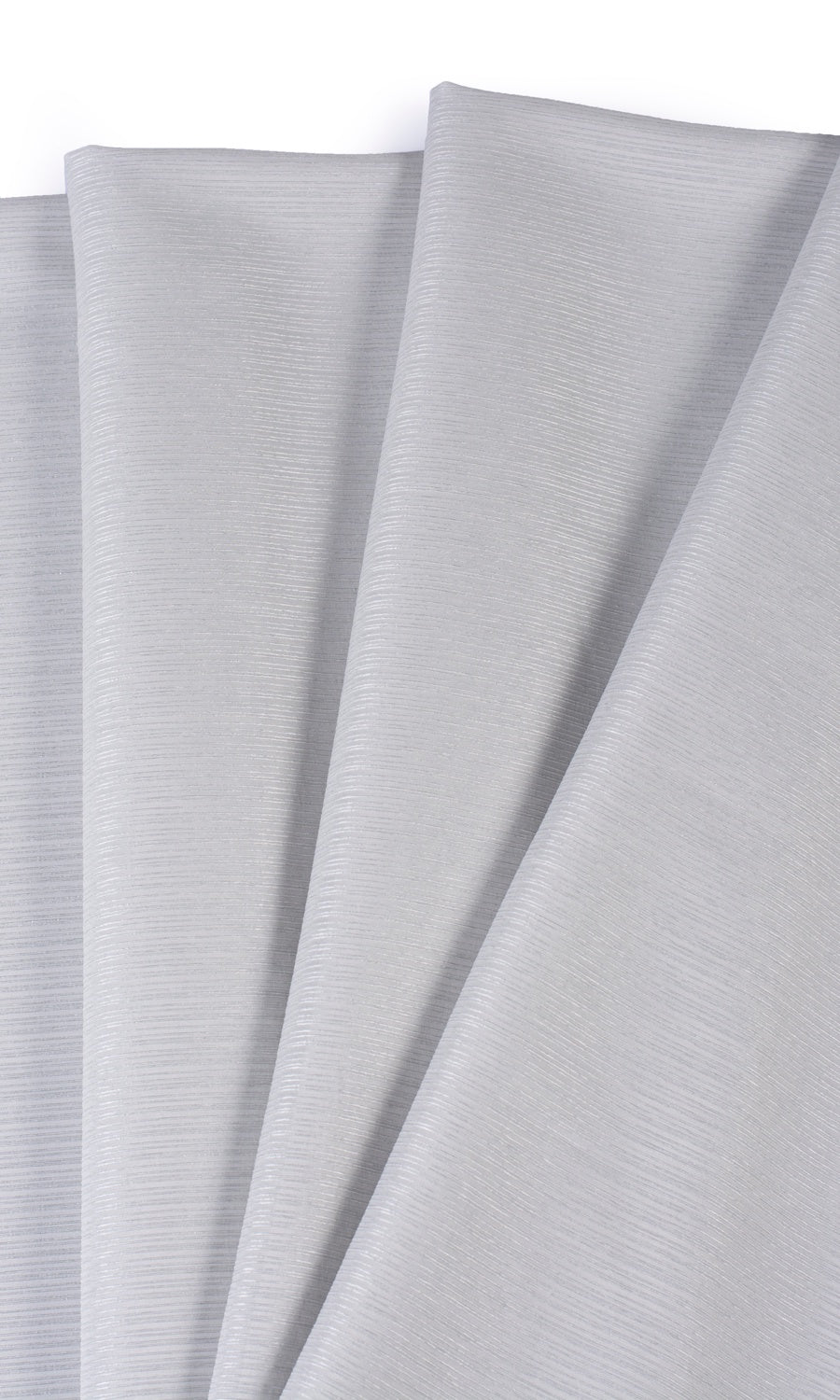 Striped Sheer Fabric Material By the Yard (Pale Gray)
