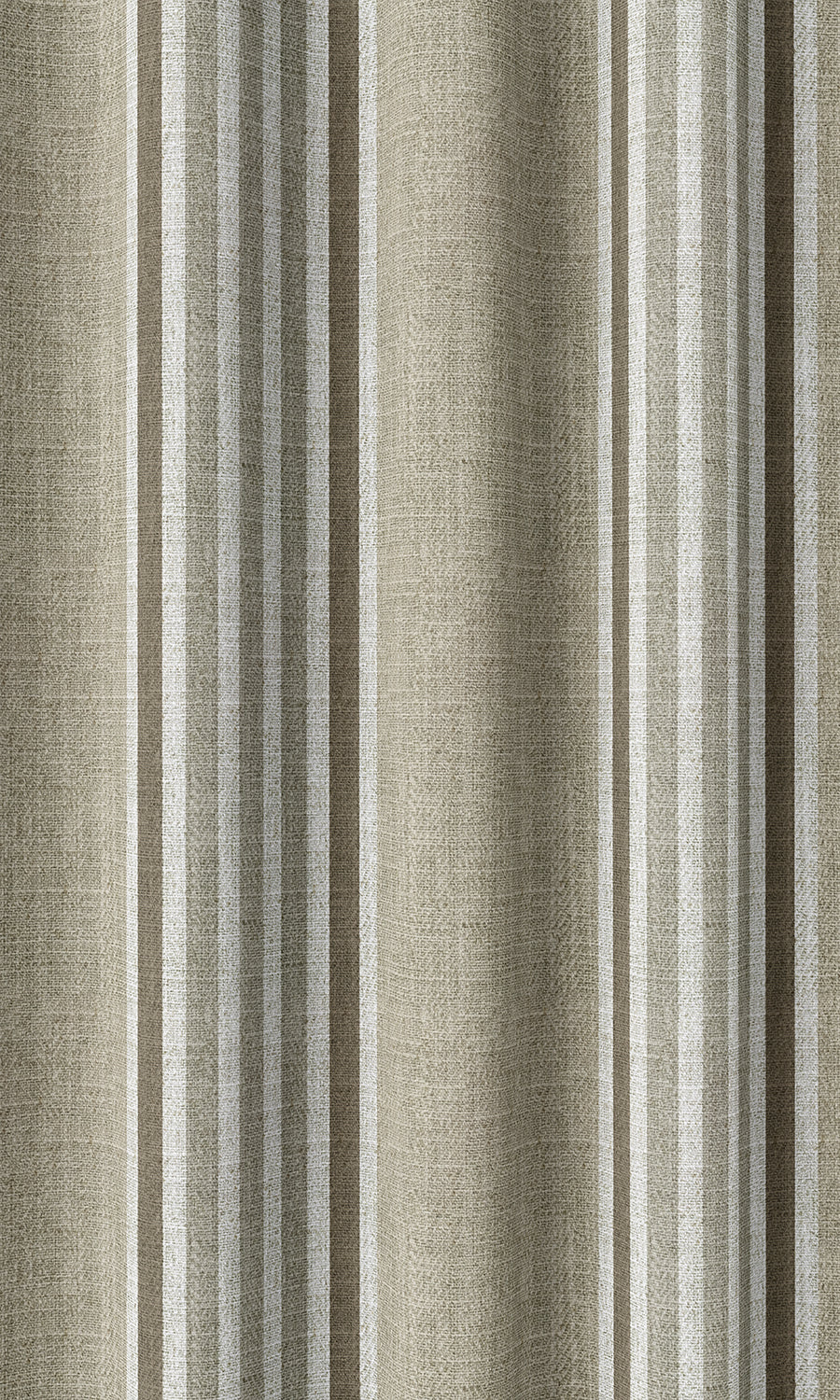 Striped Home Décor Fabric By the Metre (Sand Beige/ Peanut Brown)