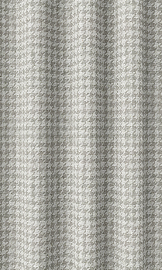Houndstooth Print Roman Shades (Grey/ White)