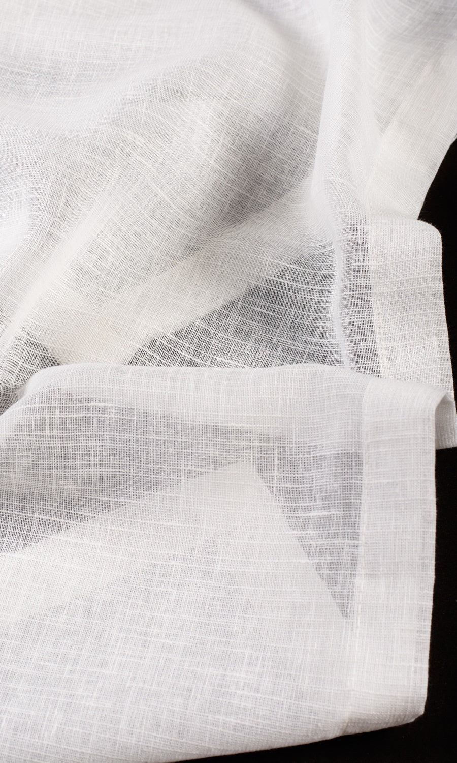 Plain Sheer Free Fabric Material Sample (White)