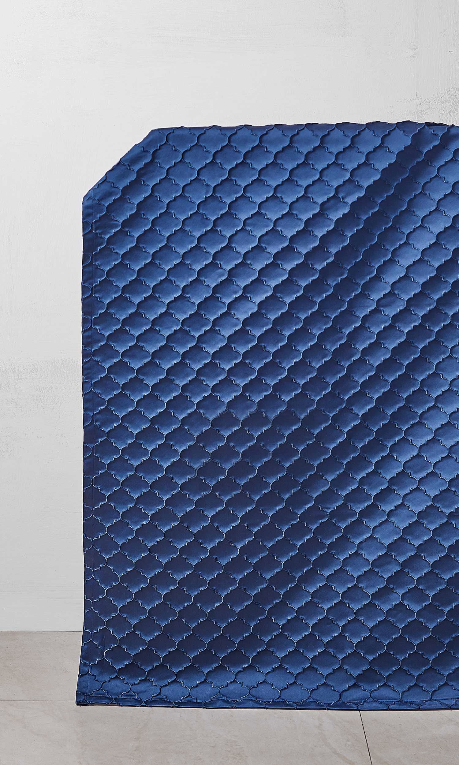 Silk Blend Window Treatments Fabric By the Yard (Dark Blue)