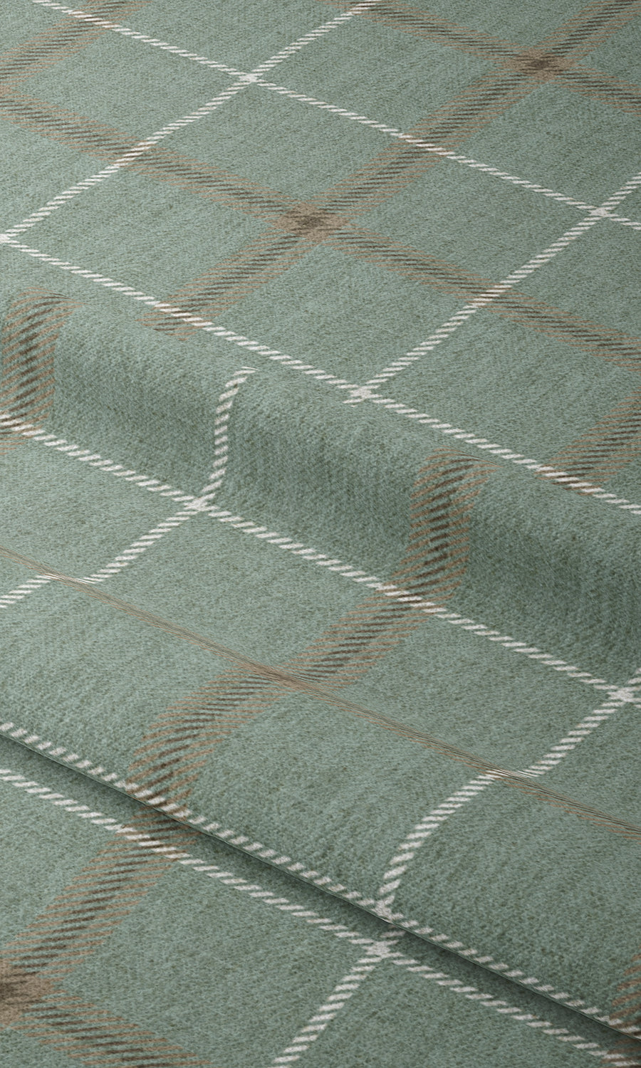 Checkered Window Treatments Fabric By the Yard (Duck Egg Blue)