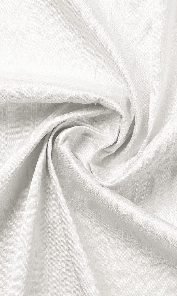 Pure Silk Home Décor Fabric By the Yard (White)