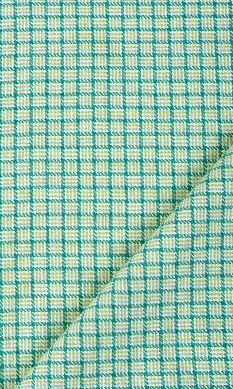 Basketweave Cotton Window Treatments Fabric By the Yard (Green/ Blue)
