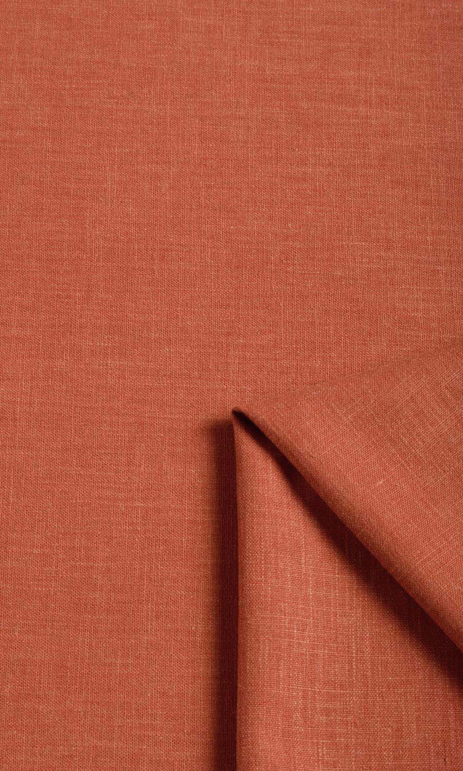 Poly-Cotton Blend Home Textile Fabric Material By the Yard (Orange-Red)