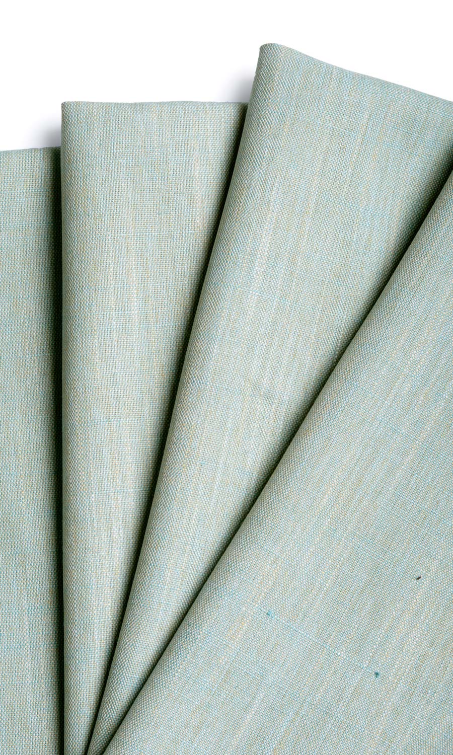 Plain Linen Texture Window Treatments Fabric By the Yard (Pale Blue/ Green)