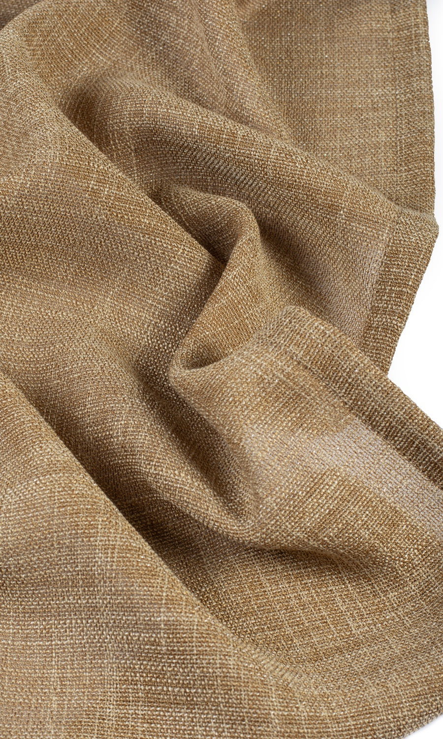 Textured Sheer Fabric Sample for Roman Blinds & Shades (Peanut Brown)