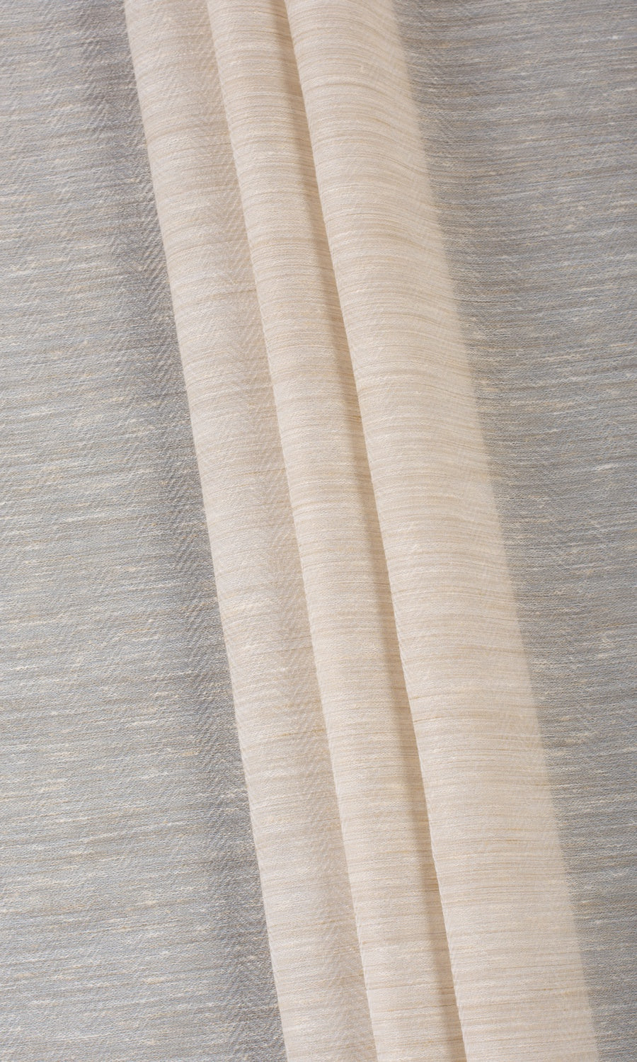 Textured Sheer Home Textile Fabric Material By the Yard (Ivory Beige)